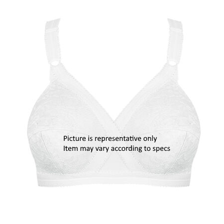 60 Wholesale Women's White Cross Your Heart Bra, Size 34a - at 