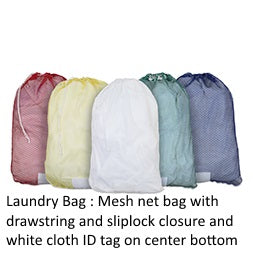 Black Mesh Net Draw String Laundry Bags 18