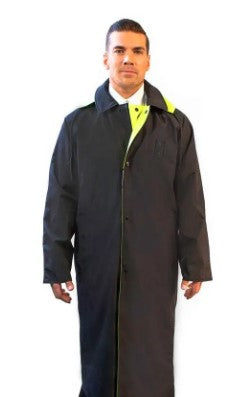 Anchor Uniform 02230 Aqua Control 49" High-Visibility Reversible Raincoat