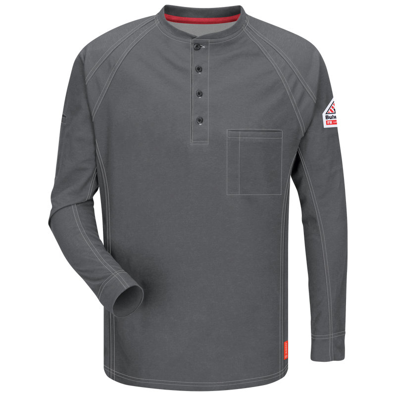 Bulwark QT20-INSECT iQ Series Men's Comfort Knit Long Sleeve Henley with Insect Shield