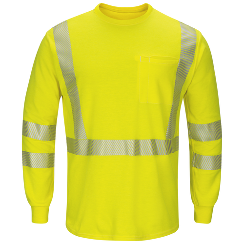 Bulwark SMK8-INSECT Hi-Visibility Lightweight Long Sleeve T-Shirt with Insect Shield