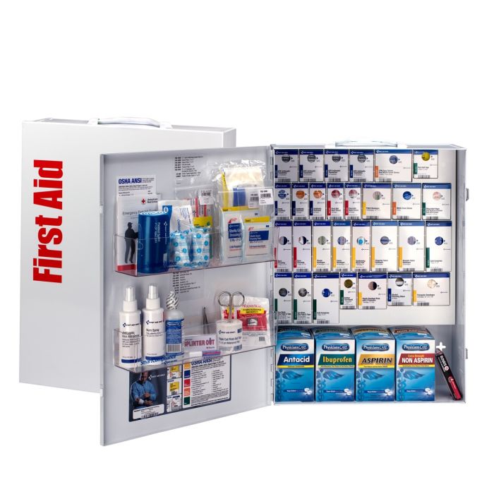 First Aid Only 90732 - 150 Person XL Metal SmartCompliance First Aid Cabinet with OTC Medication