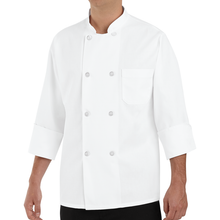 Load image into Gallery viewer, Red Kap 0403 Eight Pearl Button Chef Coat w/o Thermometer Pocket
