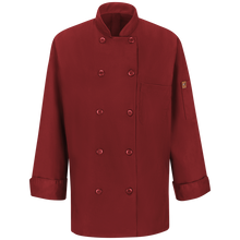 Load image into Gallery viewer, Red Kap 041X Women&#39;s Long Sleeve Chef Coat with OilBlok + Mimix
