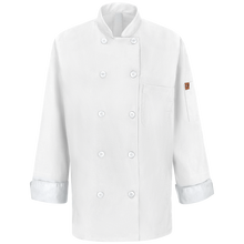 Load image into Gallery viewer, Red Kap 041X Women&#39;s Long Sleeve Chef Coat with OilBlok + Mimix
