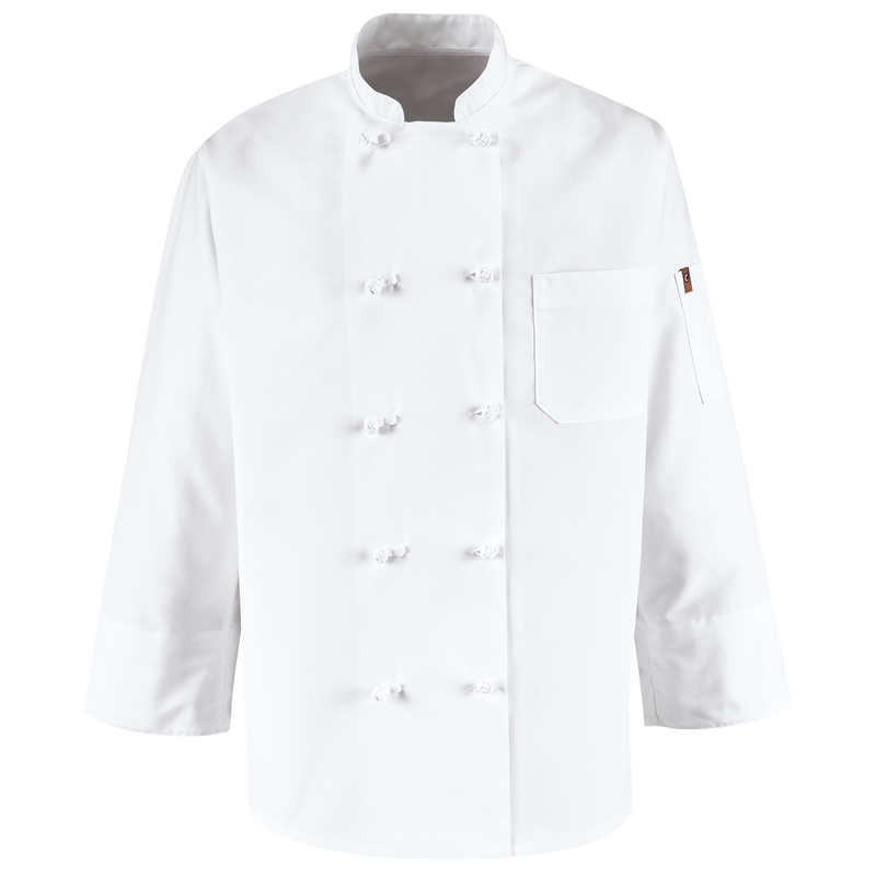 Red Kap 0421 Ten Knot Button Chef Coat