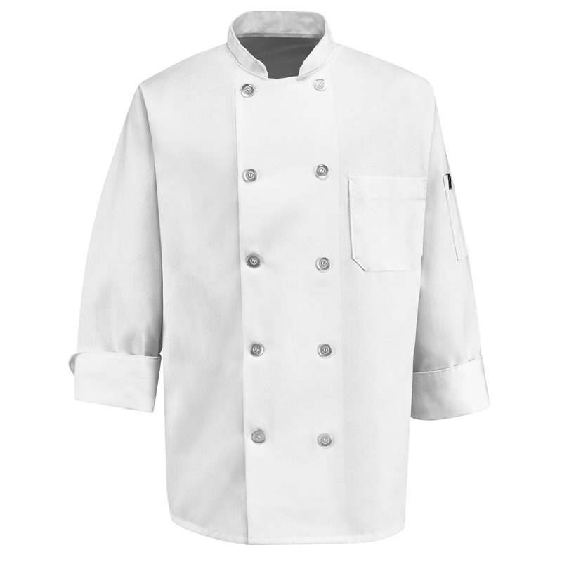 Red Kap 0423 Ten Pearl Button Chef Coat