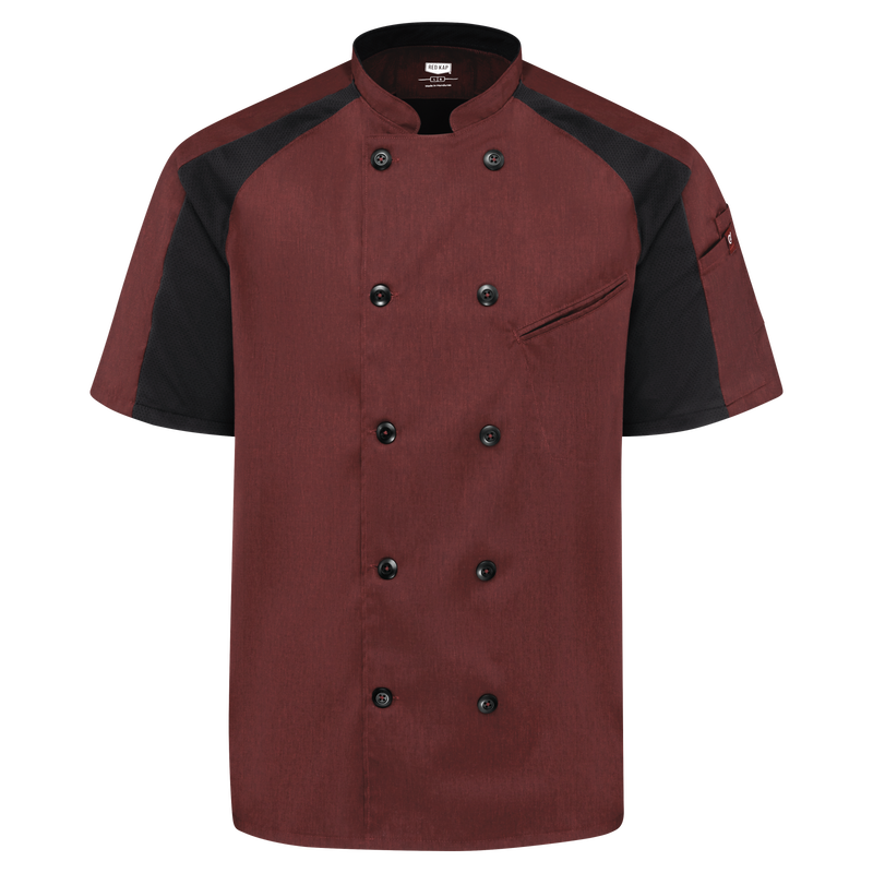 Red Kap 052M Men's Airflow Raglan Chef Coat with OilBlok