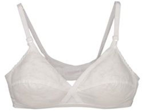 White Cross Your Heart Style Bra with Lace Size 32 - 42, Cup Size A, B, C,  D, DD