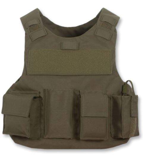 Army green tactical vest plate carrier